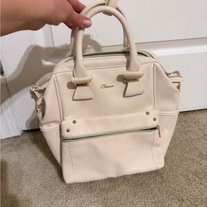 Chaser Cream Backpack with Gold Accents